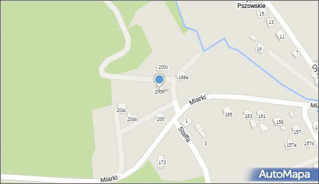 Pszów, Miarki Karola, 200b, mapa Pszów