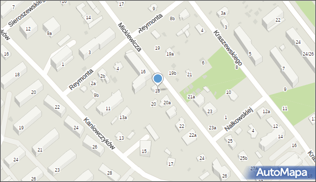 Puławy, Mickiewicza Adama, 18, mapa Puław