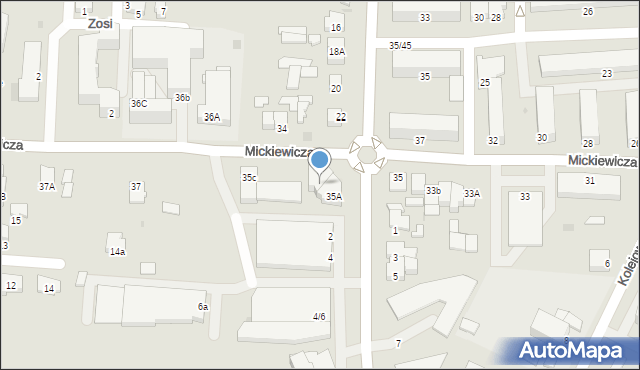 Pułtusk, Mickiewicza Adama, 35B, mapa Pułtusk