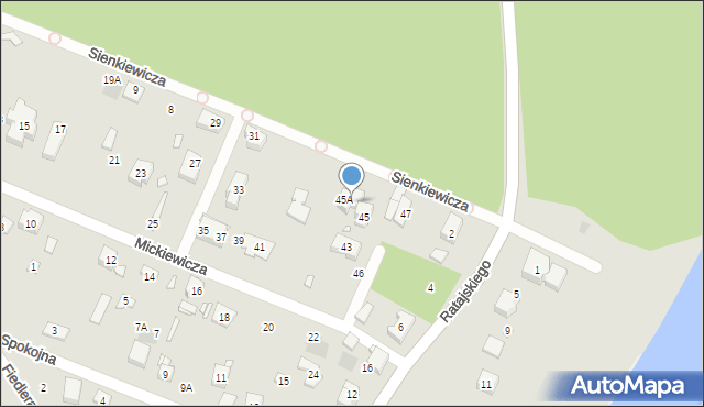 Puszczykowo, Mickiewicza Adama, 45B, mapa Puszczykowo