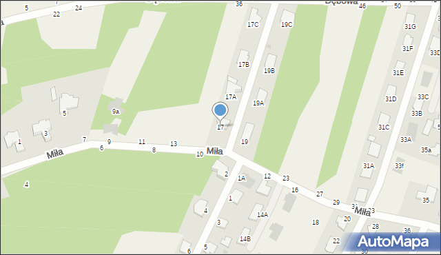 Pysznica, Miła, 17, mapa Pysznica