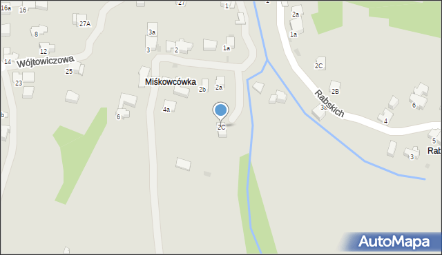 Rabka-Zdrój, Miśkowcówka, 2C, mapa Rabka-Zdrój
