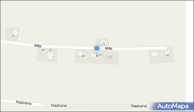 Rachowice, Miła, 30, mapa Rachowice