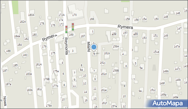 Radlin, Miarki Karola, 5, mapa Radlin