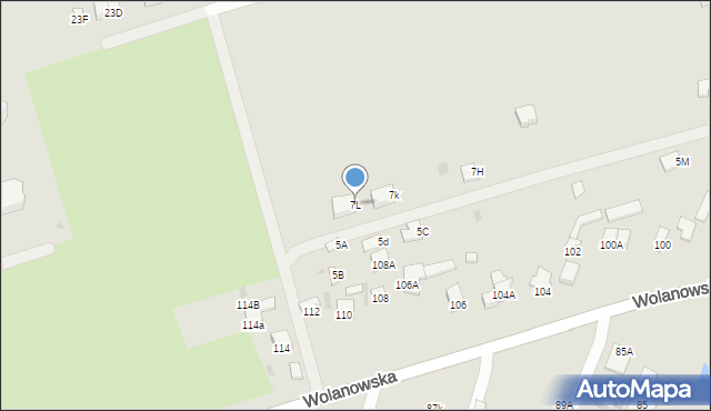 Radom, Milejowicka, 7L, mapa Radomia