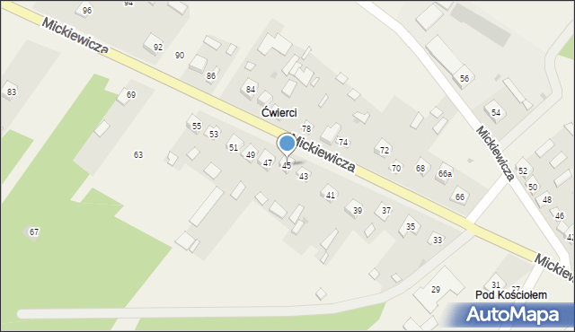 Radomyśl nad Sanem, Mickiewicza Adama, 45, mapa Radomyśl nad Sanem