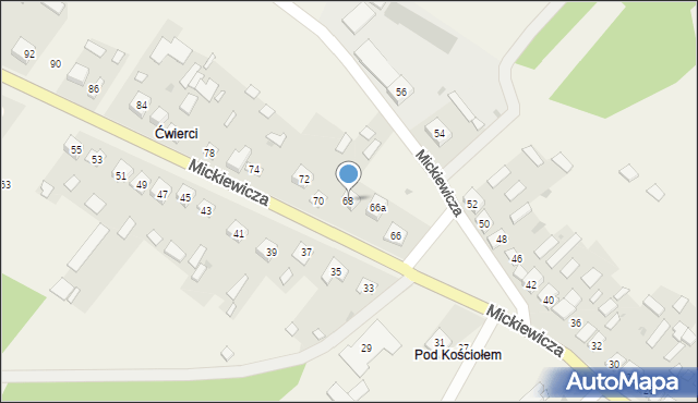 Radomyśl nad Sanem, Mickiewicza Adama, 68, mapa Radomyśl nad Sanem