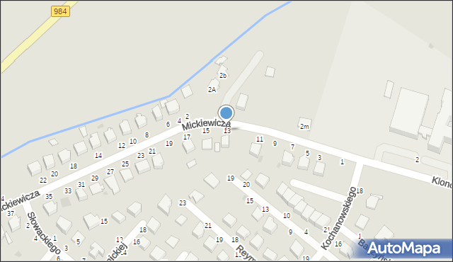 Radomyśl Wielki, Mickiewicza Adama, 13, mapa Radomyśl Wielki