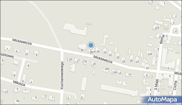 Radymno, Mickiewicza Adama, 28, mapa Radymno