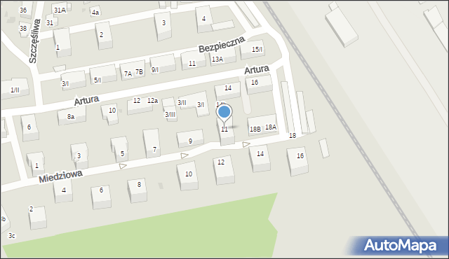 Radzionków, Miedziowa, 11, mapa Radzionków