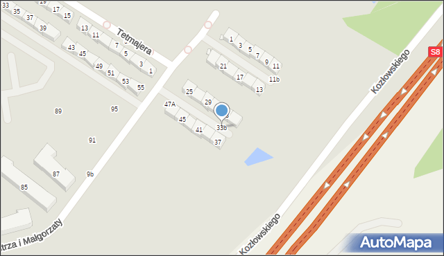 Radzymin, Mistrza i Małgorzaty, 33b, mapa Radzymin