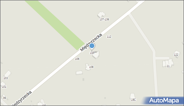 Radzyń Podlaski, Międzyrzecka, 110, mapa Radzyń Podlaski