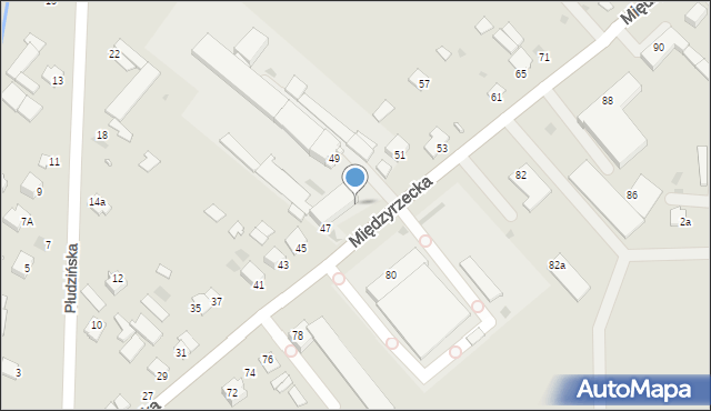 Radzyń Podlaski, Międzyrzecka, 51, mapa Radzyń Podlaski