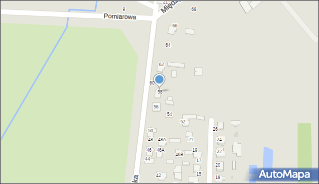 Radzyń Podlaski, Międzyrzecka, 58, mapa Radzyń Podlaski