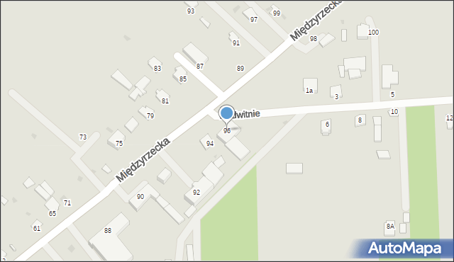 Radzyń Podlaski, Międzyrzecka, 96, mapa Radzyń Podlaski