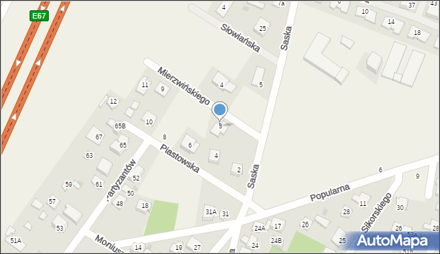 Raszyn, Mierzwińskiego Władysława, 3, mapa Raszyn