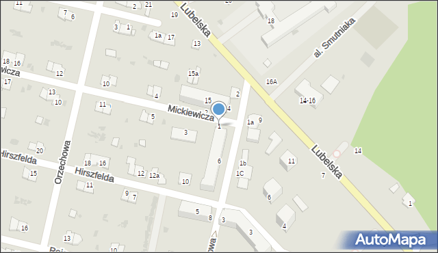 Rejowiec Fabryczny, Mickiewicza Adama, 1, mapa Rejowiec Fabryczny