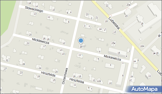 Rejowiec Fabryczny, Mickiewicza Adama, 10, mapa Rejowiec Fabryczny