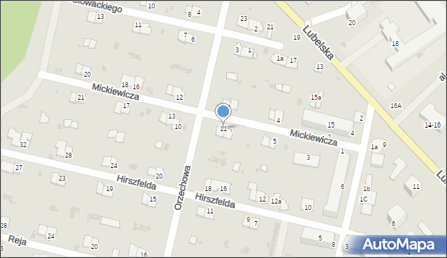 Rejowiec Fabryczny, Mickiewicza Adama, 11, mapa Rejowiec Fabryczny