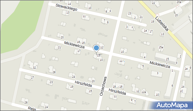 Rejowiec Fabryczny, Mickiewicza Adama, 15, mapa Rejowiec Fabryczny