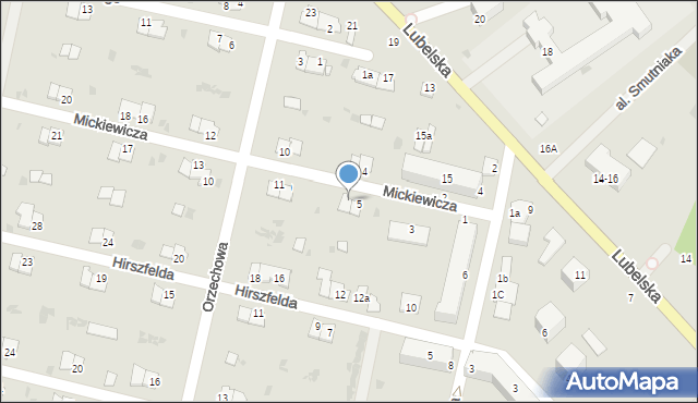Rejowiec Fabryczny, Mickiewicza Adama, 7, mapa Rejowiec Fabryczny