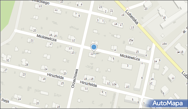 Rejowiec Fabryczny, Mickiewicza Adama, 9, mapa Rejowiec Fabryczny