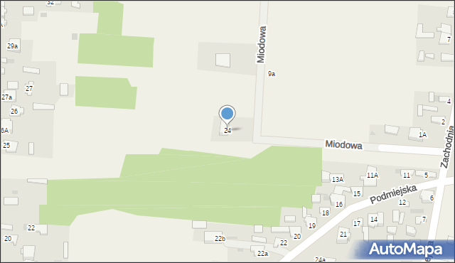 Rogów, Miodowa, 24, mapa Rogów