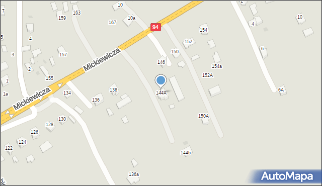 Ropczyce, Mickiewicza Adama, 144A, mapa Ropczyce