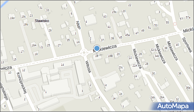 Ropczyce, Mickiewicza Adama, 18, mapa Ropczyce