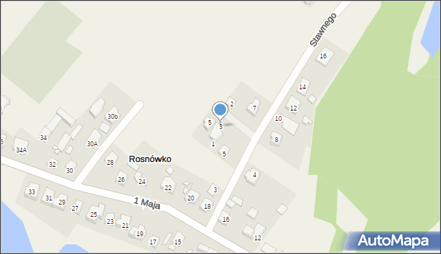 Rosnówko, Miodowa, 3, mapa Rosnówko