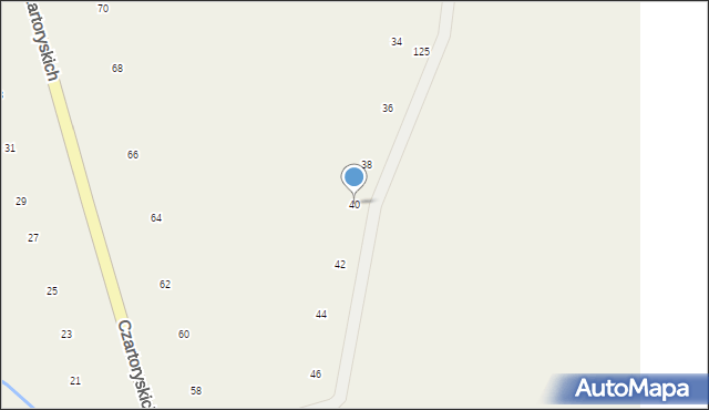 Różanka, Mieszczańska, 40, mapa Różanka