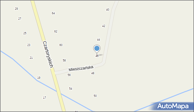 Różanka, Mieszczańska, 46, mapa Różanka