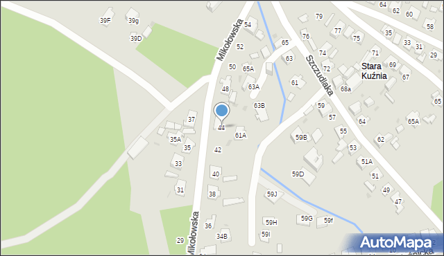 Ruda Śląska, Mikołowska, 44, mapa Rudy Śląskiej