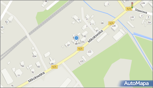 Rybnik, Mikołowska, 89, mapa Rybnika