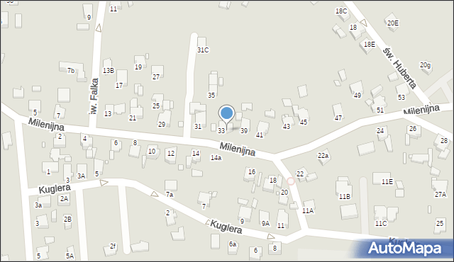 Rybnik, Milenijna, 37, mapa Rybnika