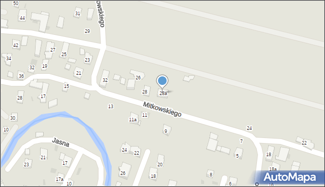 Rymanów, Mitkowskiego, 28a, mapa Rymanów