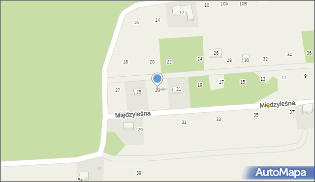 Rzeniszów, Międzyleśna, 23, mapa Rzeniszów