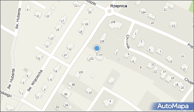 Rzepnica, Mierosławskiego Ludwika, gen., 104, mapa Rzepnica