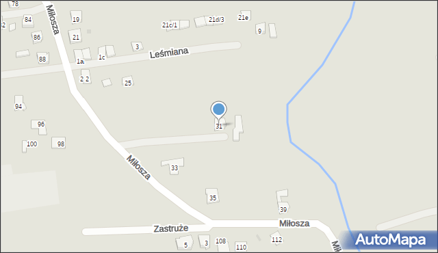 Rzeszów, Miłosza Czesława, 31, mapa Rzeszów