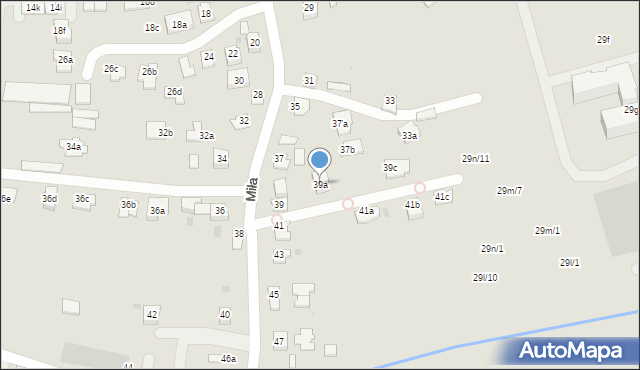 Rzeszów, Miła, 39a, mapa Rzeszów