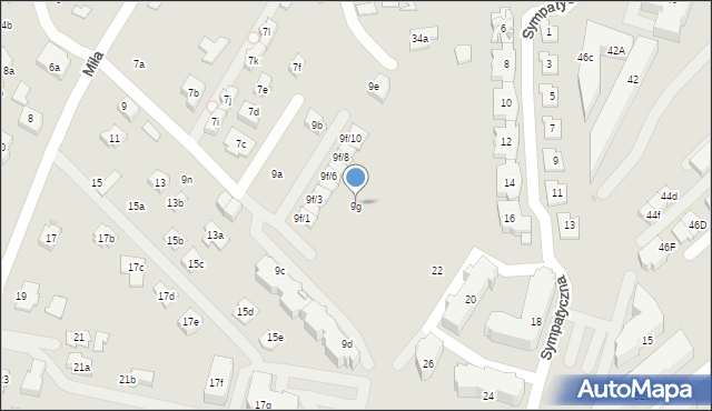 Rzeszów, Miła, 9g, mapa Rzeszów