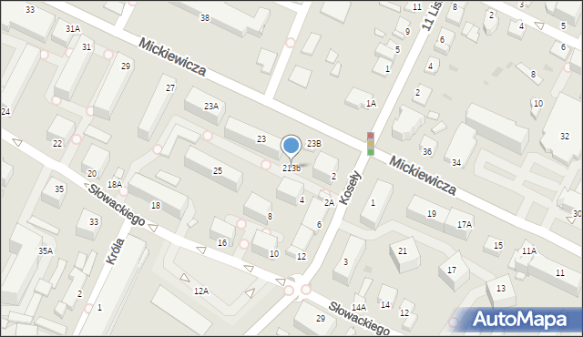 Sandomierz, Mickiewicza Adama, 213b, mapa Sandomierza