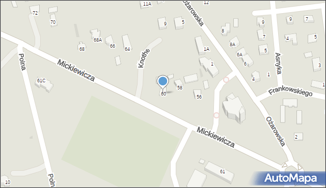 Sandomierz, Mickiewicza Adama, 60, mapa Sandomierza