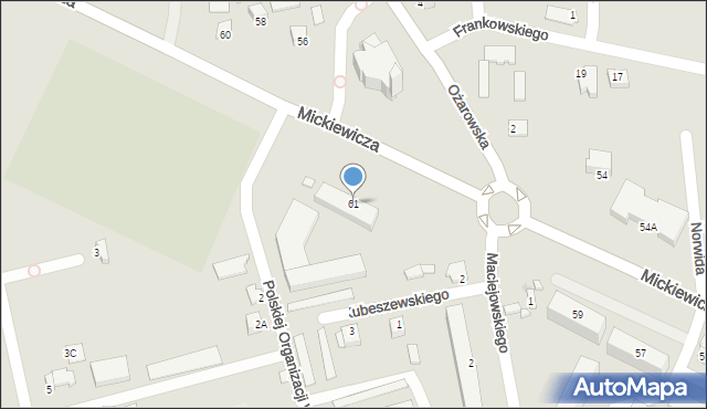 Sandomierz, Mickiewicza Adama, 61, mapa Sandomierza