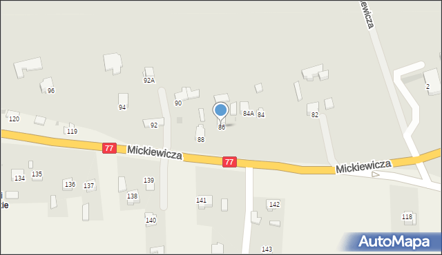 Sandomierz, Mickiewicza Adama, 86, mapa Sandomierza