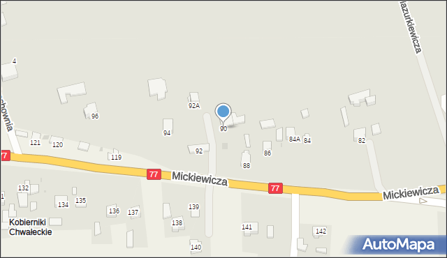 Sandomierz, Mickiewicza Adama, 90, mapa Sandomierza