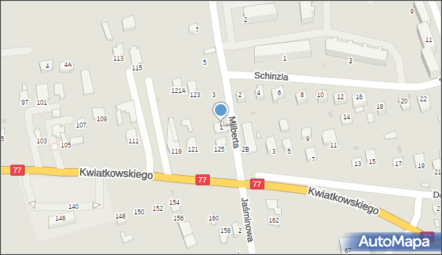 Sandomierz, Milberta Feliksa, dr., 1, mapa Sandomierza