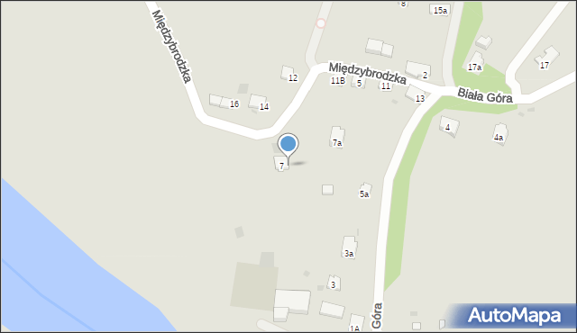 Sanok, Międzybrodzka, 11, mapa Sanok