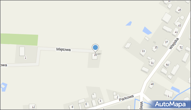 Santocko, Miętowa, 10, mapa Santocko