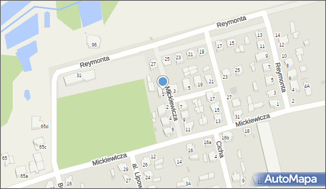 Sępólno Krajeńskie, Mickiewicza Adama, 1, mapa Sępólno Krajeńskie
